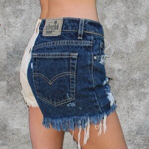 Levis split color shorts Jean shorts